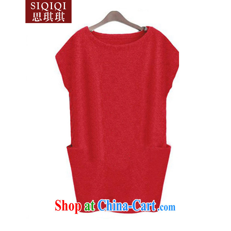 The Qi Qi (SIQIQI) Spring 2015, new products, women mm thick relaxed beauty knitted dresses LYQ 1012 red 4 XL, Qi Qi (SIQIQI), shopping on the Internet