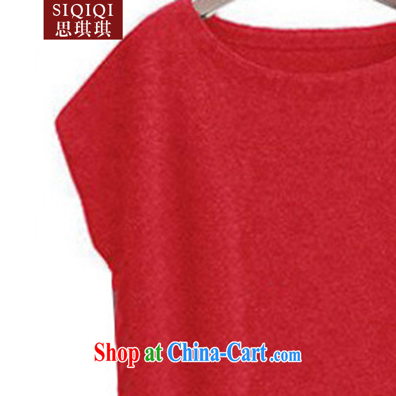 The Qi Qi (SIQIQI) Spring 2015, new products, women mm thick relaxed beauty knitted dresses LYQ 1012 red 4 XL, Qi Qi (SIQIQI), shopping on the Internet