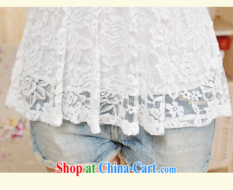 Surplus may 2014 summer new lace large Code T shirts female vest flouncing XL girls stylish thick mm video thin T-shirt xxxxl black XXXXL - Support the code pictures, price, brand platters! Elections are good character, the national distribution, so why buy now enjoy more preferential! Health