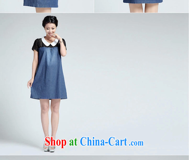 Constitution the king, female fat sister summer, new 2015 Korean beauty charm cowboy-yi 1304 skirt denim blue 108/3 XL pictures, price, brand platters! Elections are good character, the national distribution, so why buy now enjoy more preferential! Health