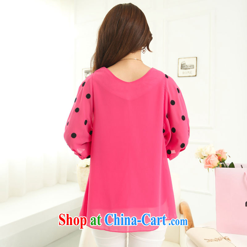 Morning would be 2015 summer New, and indeed increase, female wave point embroidered snow-woven shirts T-shirt loose video thin bat sleeves snow woven shirts T shirts of red code 5 XL, morning, and, shopping on the Internet