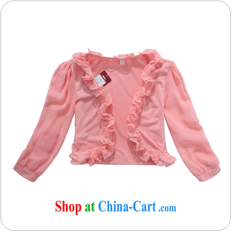 Constitution, and, indeed, women 2015 summer thick sister 100 ground-yi waves edge jacket mm thick snow in woven cuff cardigan small shawl pink 4 XL 165 - 185 jack, constitution, and, shopping on the Internet
