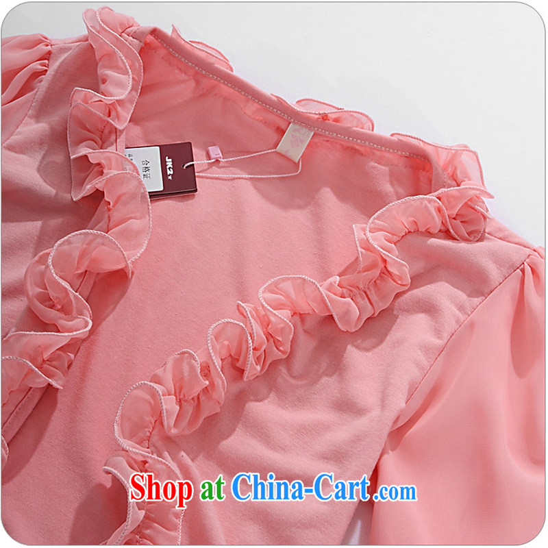 Constitution, and, indeed, women 2015 summer thick sister 100 ground-yi waves edge jacket mm thick snow in woven cuff cardigan small shawl pink 4 XL 165 - 185 jack, constitution, and, shopping on the Internet