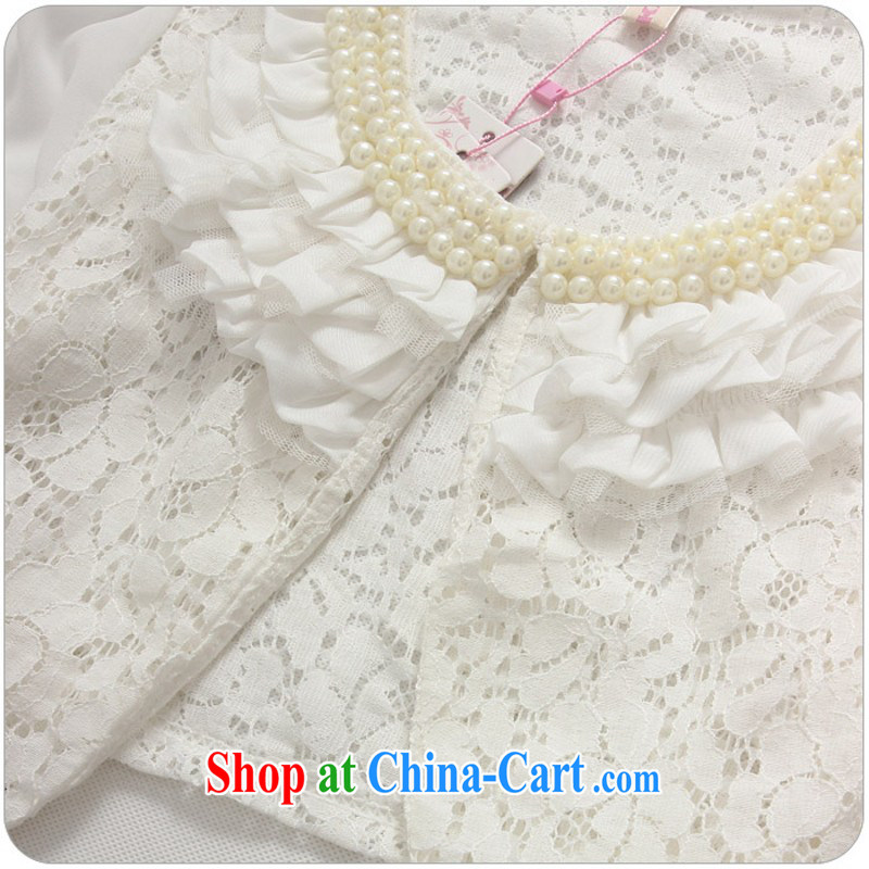 The delivery package as soon as possible the 2014 summer fashion ladies' fine nails Pearl wedding shawl 100 ground strap dress, shoulder, coat Openwork lace larger shawl white 4XL, land is still the garment, shopping on the Internet