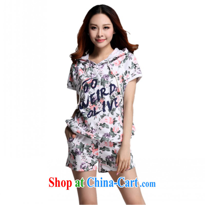 The delivery package as soon as possible by the hypertrophy, two-piece Leisure package stamp cap loose sweater thick mm video thin floral package summer 2014 pink 3 XL approximately 160 - 175 jack, land is still the garment, shopping on the Internet