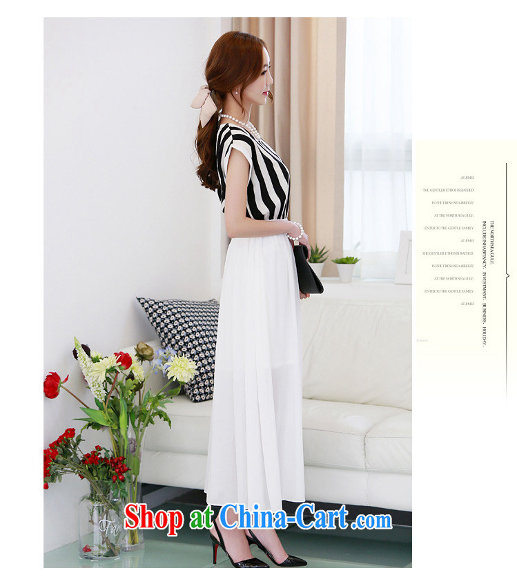 Constitution, the hypertrophy, thick, long skirt 2015 new Korean bat sleeves stripes stitching snow woven skirts thick sister black-and-white classic-waist graphics thin dresses white 4XL pictures, price, brand platters! Elections are good character, the national distribution, so why buy now enjoy more preferential! Health
