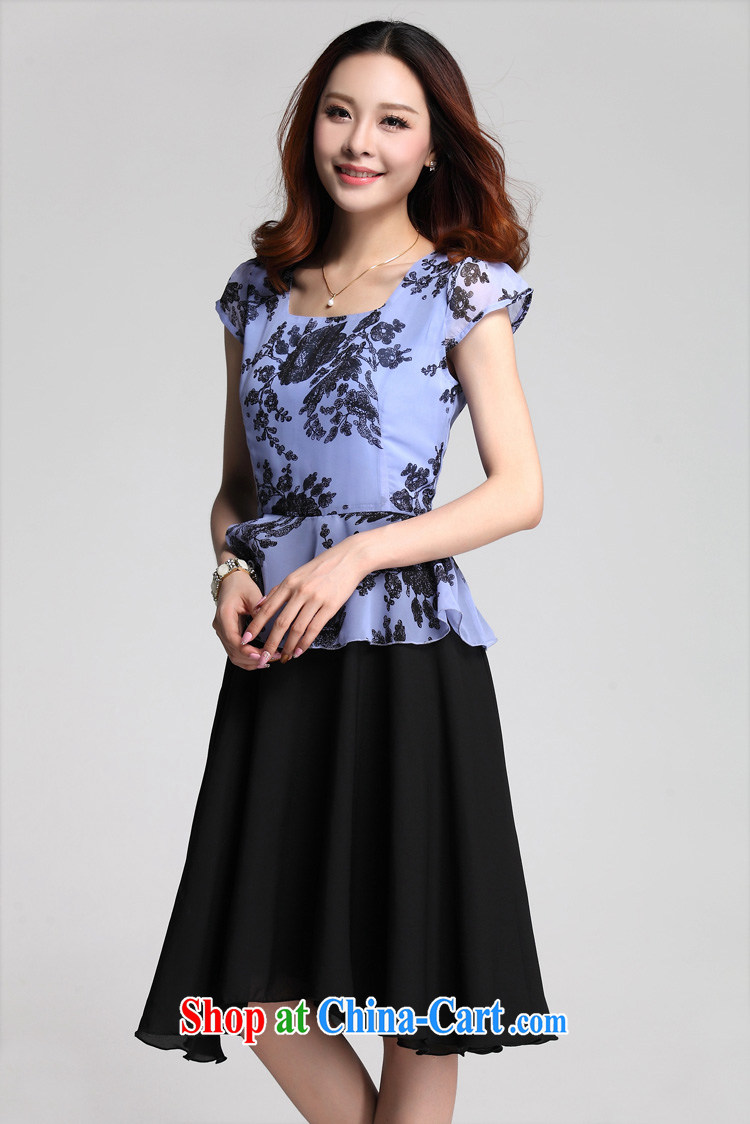 Loved new summer stitching snow woven leave two thick mm larger women dress 3553 blue XXXXL pictures, price, brand platters! Elections are good character, the national distribution, so why buy now enjoy more preferential! Health