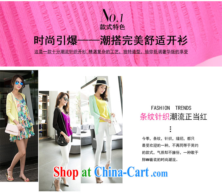 The honey beauty summer new thick mm larger female Korean streaks Openwork knitting cardigan sunscreen shirts air conditioning T-shirt girls 8793 yellow XXL pictures, price, brand platters! Elections are good character, the national distribution, so why buy now enjoy more preferential! Health