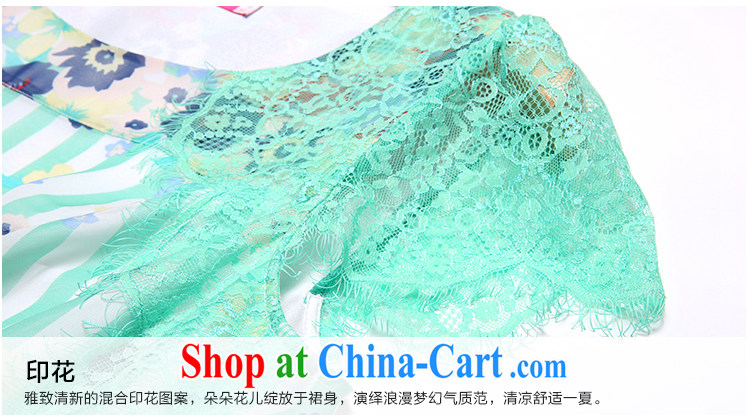 Slim Li Hsiu-female summer maximum code XL dresses Korean fashion beauty lace spell series skirts Q 3901 green XXXL pictures, price, brand platters! Elections are good character, the national distribution, so why buy now enjoy more preferential! Health