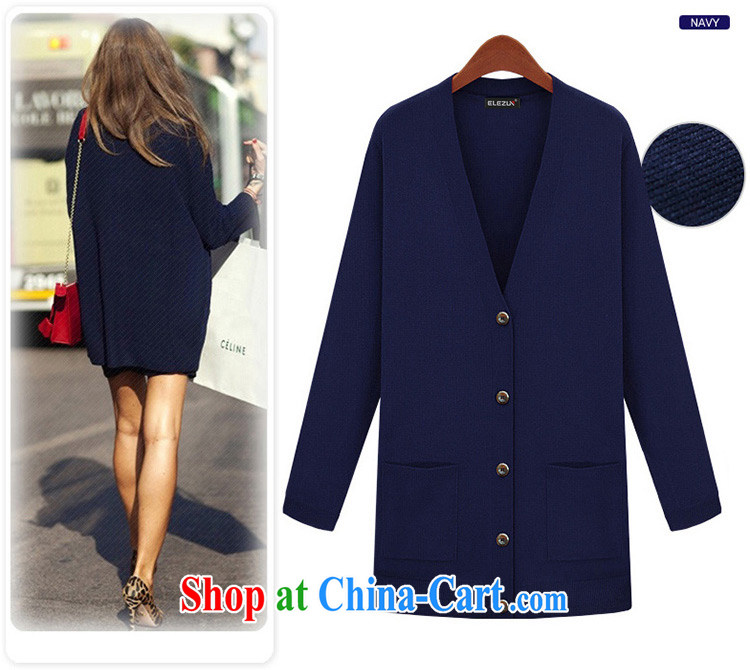 The Qi Qi 2015 spring new products in Europe and America, the Women in long, cultivating knitted shirts girls cardigan jacket ZZS 1058 dark blue 5 XL pictures, price, brand platters! Elections are good character, the national distribution, so why buy now enjoy more preferential! Health