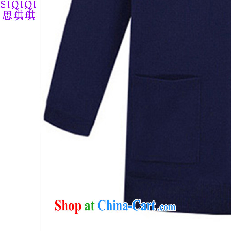 Cisco-chi-chi 2015 spring new products in Europe and America, the girl with the long, cultivating knitted T-shirt girls cardigan jacket ZZS 1058 dark blue 5 XL, Qi Qi (SIQIQI), shopping on the Internet