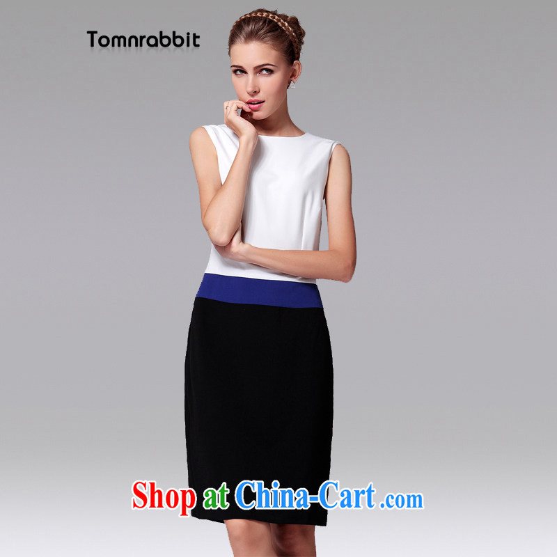 2014 Tomnrabbit new Europe and indeed the XL women dresses stitching thick sister summer B 14 252 photo color M