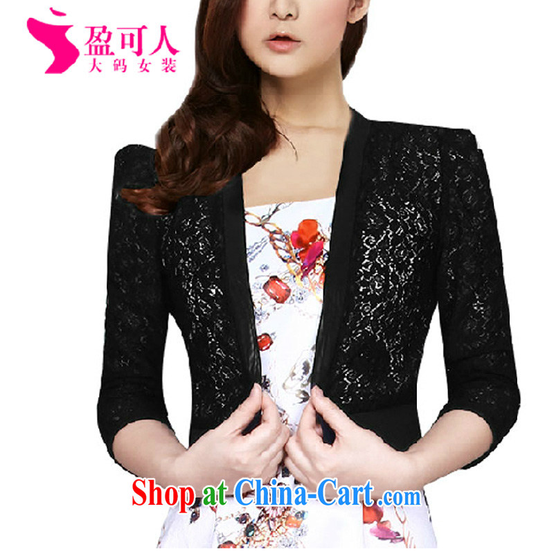 surplus to fall, new products, air-conditioning T-shirt lace small shawl jacket languages empty small shirt thick mm outside the ground, the Netherlands thin sunscreen shirt small, black shoulder XL - Full _100 package mail