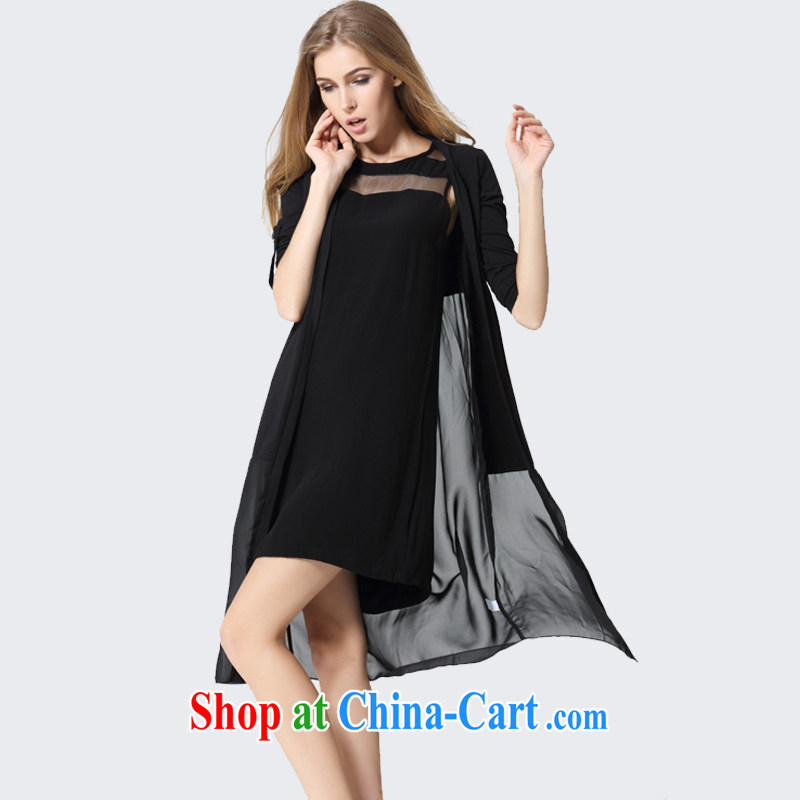 2014 Tomnrabbit in Europe and America, new summer wear large, snow-woven shirts for women autumn long-sleeved with thin coat shawl B 14 183 black XXXL, Tomnrabbit, shopping on the Internet