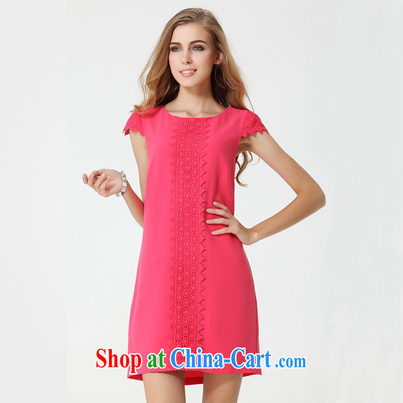 2014 Tomnrabbit new Europe and indeed the XL women dress thick sister summer B 14 211 red XXXL
