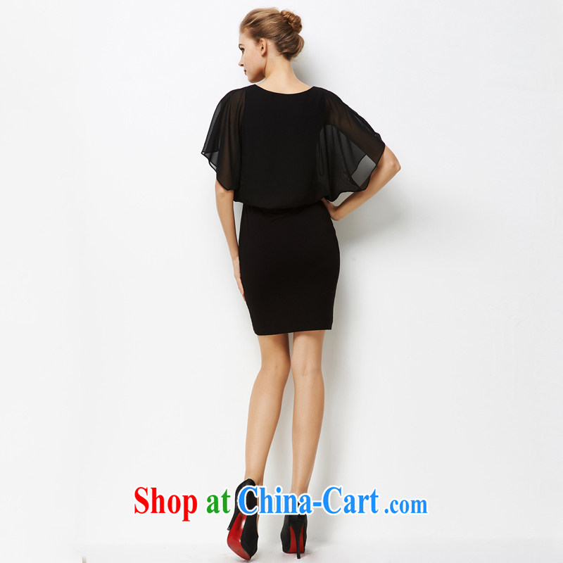 2014 Tomnrabbit New, and indeed increase, female dress thick girls with graphics thin, summer B 14 275 black L, Tomnrabbit, shopping on the Internet