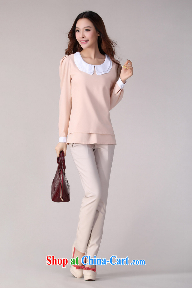 Yilandiao spring 2015 new Korean Beauty solid dolls T-shirt collar, long-sleeved snow woven shirts XL loose shirt apricot XL 115 recommendations about Jack pictures, price, brand platters! Elections are good character, the national distribution, so why buy now enjoy more preferential! Health