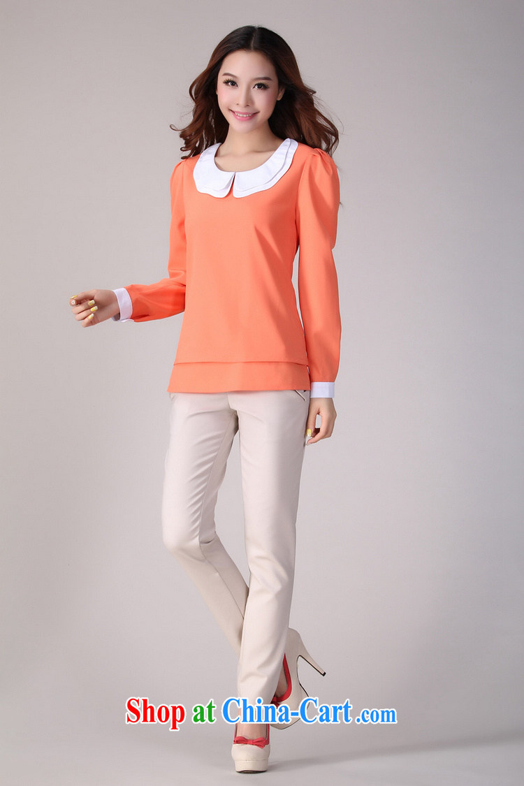Yilandiao spring 2015 new Korean Beauty solid dolls T-shirt collar, long-sleeved snow woven shirts XL loose shirt apricot XL 115 recommendations about Jack pictures, price, brand platters! Elections are good character, the national distribution, so why buy now enjoy more preferential! Health