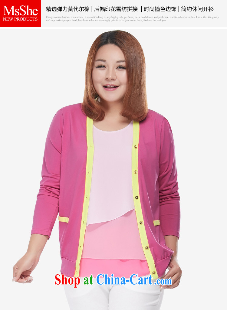 msshe XL ladies' 2015 new mm thick and fat V for simplicity and long-sleeved cardigan fitted jacket pre-sale 7461 red 4 XL - pre-sale 6.30 to the pictures, price, brand platters! Elections are good character, the national distribution, so why buy now enjoy more preferential! Health