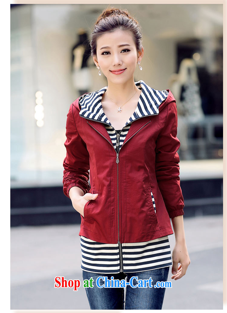 The US in the autumn and women's clothes the code load streaks stitching leave two double-cap short windbreaker jacket, Ms. RY 890,762 blue XXXL pictures, price, brand platters! Elections are good character, the national distribution, so why buy now enjoy more preferential! Health