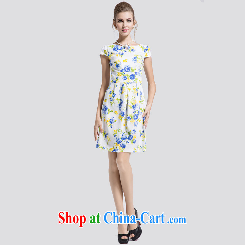 Tomnrabbit dresses floral graphics thin, picture color XXXL