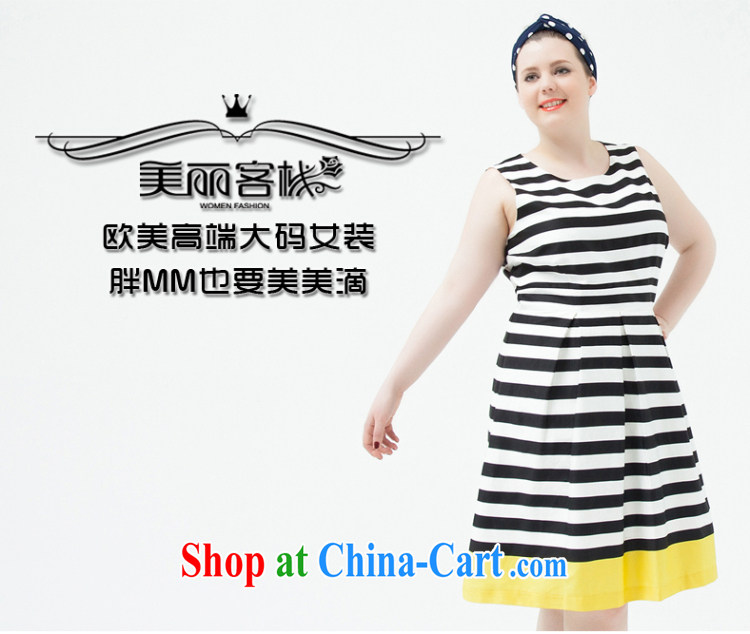 Sleeveless striped beauty large skirt white XXXL pictures, price, brand platters! Elections are good character, the national distribution, so why buy now enjoy more preferential! Health