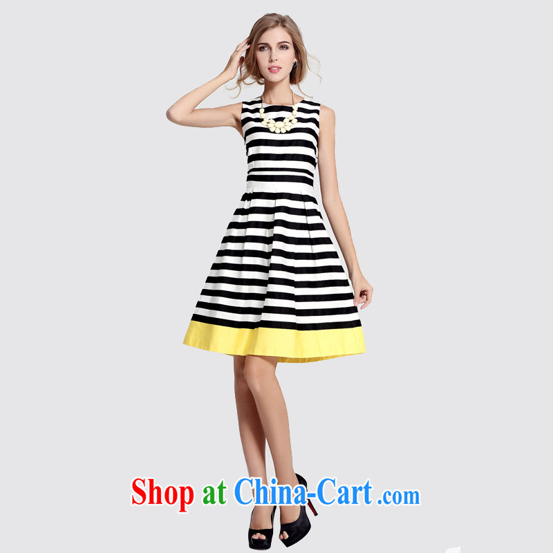 A sleeveless striped beauty large skirt white XXXL, Tomnrabbit, shopping on the Internet