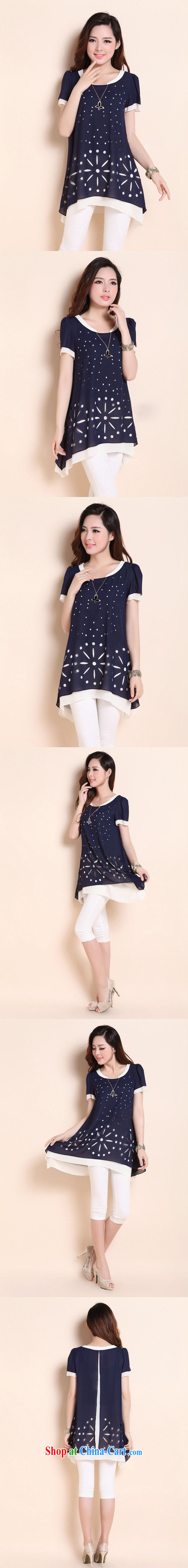 Still it is still 2015 summer new, large, burned Flower Snow woven shirts summer new Korean female, long, loose short-sleeved snow woven shirts Y 3994 blue XXXL pictures, price, brand platters! Elections are good character, the national distribution, so why buy now enjoy more preferential! Health