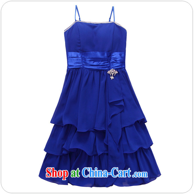 Constitution and clothing increased, ladies dress skirt 2015 Summer in Europe and high wind light drill cake Princess skirt dress mm thick small wedding dress dresses blue large 3XL, constitution, and shopping on the Internet