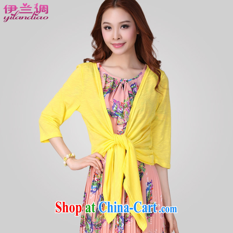Yilandoap 2015 summer air-conditioning shirt thick mm larger Korean small jacket shawl sleeves in the T-shirt, jacket blue size of weight for height in the advisory service, the blue, and, on-line shopping