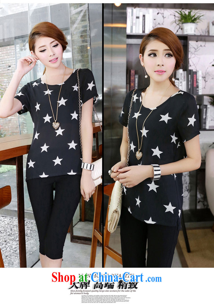 Ink marks on MM summer new 2015 Korean stylish Stars stamp loose T shirts female short-sleeve with 5 star stamp 100 on female T-shirts black 5 XL pictures, price, brand platters! Elections are good character, the national distribution, so why buy now enjoy more preferential! Health