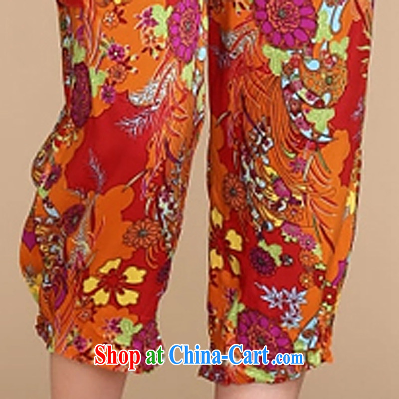 The SSU Mak spring and summer, the loose short-sleeved T pension 7 the pants MOM two-piece large, female 3040 orange 5 XL, the SSU Mak, shopping on the Internet
