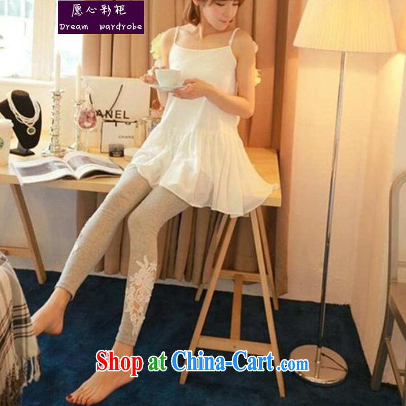 would like to heart Color cabinet 2014 summer new pregnant women with side lace flower stitching pregnant women pants solid spring and summer, pregnant women, and pants by 7218 solid gray pants + White lace L, would like to heart color cabinets, shopping on the Internet