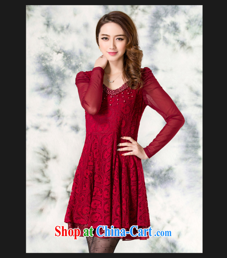 City, 2014 the Code women mm thick with autumn Palace style nails Pearl lace hook take the code long-sleeved dresses red 2 XL pictures, price, brand platters! Elections are good character, the national distribution, so why buy now enjoy more preferential! Health