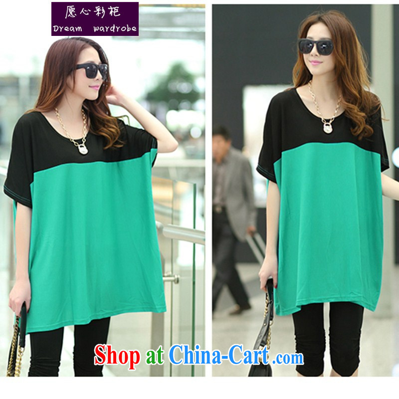 would like to heart Color cabinet 2014 summer new pregnant women with 200 Jack dual-color loose pregnant T shirt short-sleeved T-shirt ultra-fat large Code women by 676 black-green, code, and would like to heart Color cabinet, shopping on the Internet