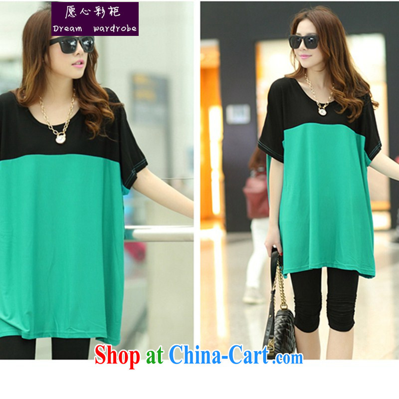 would like to heart Color cabinet 2014 summer new pregnant women with 200 Jack dual-color loose pregnant T shirt short-sleeved T-shirt ultra-fat large Code women by 676 black-green, code, and would like to heart Color cabinet, shopping on the Internet