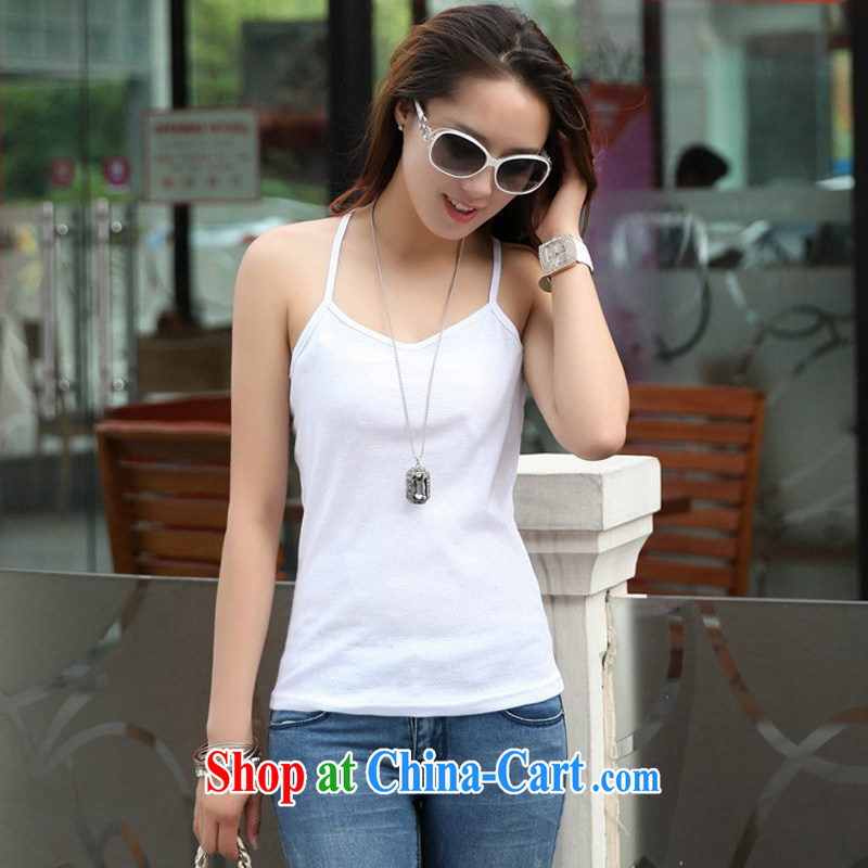 2015 summer mm thick XL female summer straps vest female solid vest thick mM larger sense of beauty video thin white XXXL