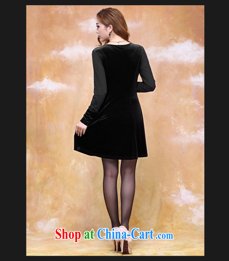 Colorful, Autumn 2014 the new dress code the girls long-sleeved style, wool video thin larger dresses A 8103 black 5 XL pictures, price, brand platters! Elections are good character, the national distribution, so why buy now enjoy more preferential! Health