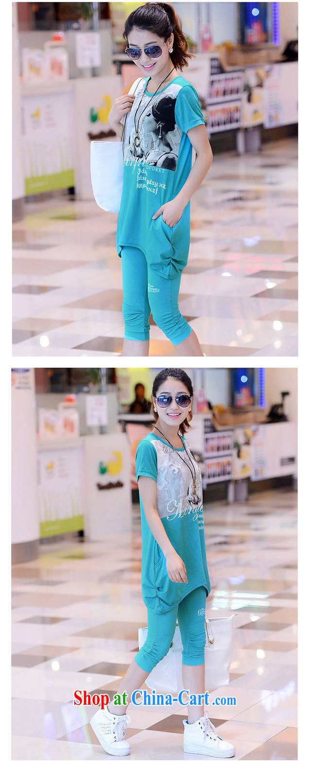 Rate the 2015 summer new Korean fashion loose thick MM large, women's clothing, long, short-sleeved female T shirt Sports & Leisure suite 8221 white XXL pictures, price, brand platters! Elections are good character, the national distribution, so why buy now enjoy more preferential! Health