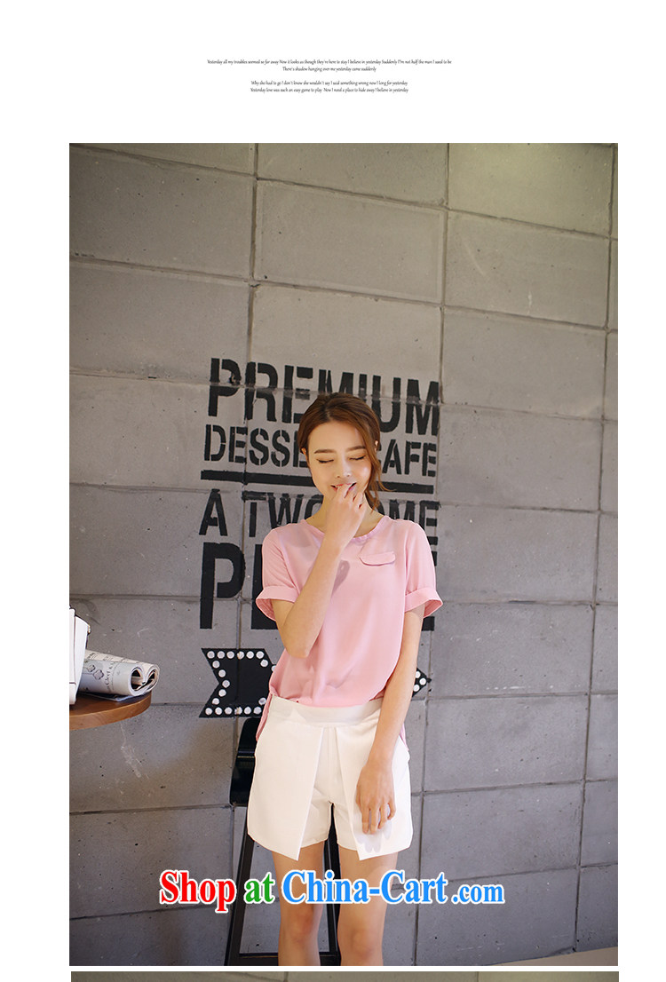 XL female 2015 mm thick summer Korean version of the new, thick sister graphics thin false pocket relaxed round-collar snow woven shirts Purple Pink XXXXL pictures, price, brand platters! Elections are good character, the national distribution, so why buy now enjoy more preferential! Health