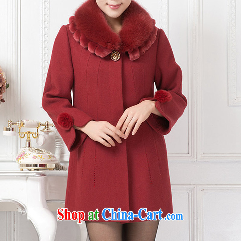 The line spend a lot, girls in winter, Korean video thin thick mm double gross manually for the flowers loose hair is thicker jackets warm 4173 - 6 , Red 4 XL, sea routes, and, shopping on the Internet