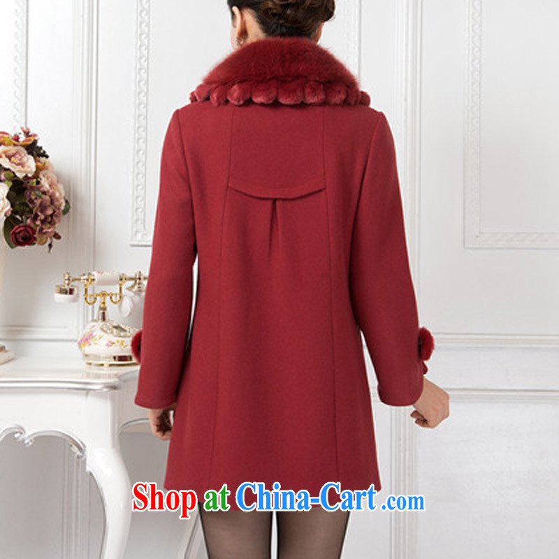 The line spend a lot, girls in winter, Korean video thin thick mm double gross manually for the flowers loose hair is thicker jackets warm 4173 - 6 , Red 4 XL, sea routes, and, shopping on the Internet
