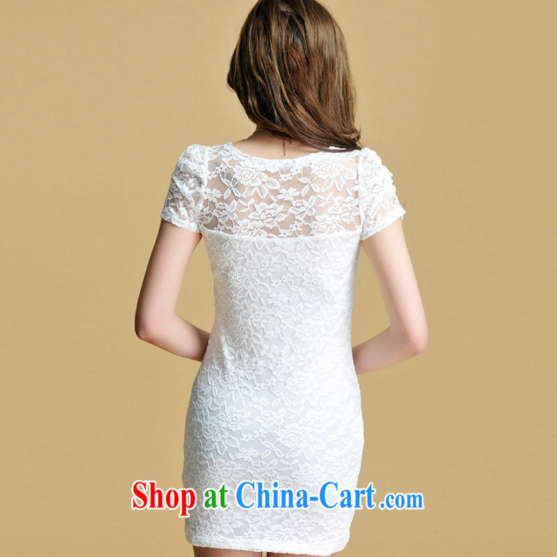 surplus may be summer 2014 the code female lace dresses thick mm video thin sexy package and cultivating dresses xxxxl white M - high quality fabrics, and surplus, and the Code is female, and shopping on the Internet