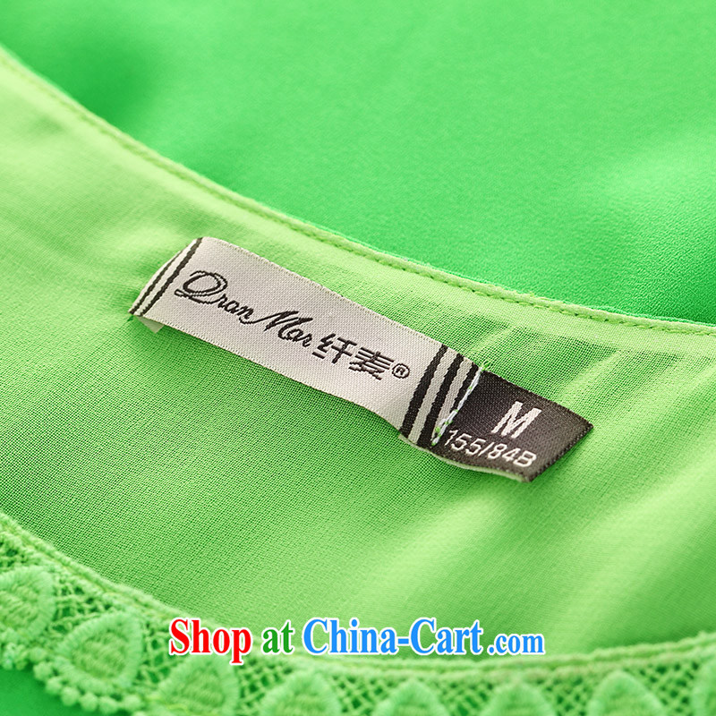 The Mak is the women fall 2014 with new thick mm stylish lace loose long-sleeved shirt T girl T-shirt 43,025 green 5 XL, former Yugoslavia, Mak, and shopping on the Internet