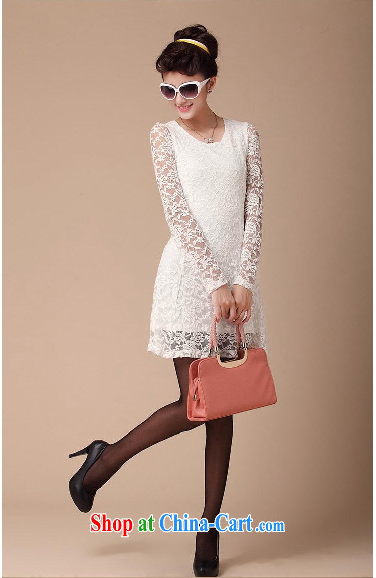 Surplus may fall 2014 Korean large, female dresses stylish lace-thick mm long-sleeved solid beauty skirt video thin QZ 1093 black M - Quality fabric pictures, price, brand platters! Elections are good character, the national distribution, so why buy now enjoy more preferential! Health