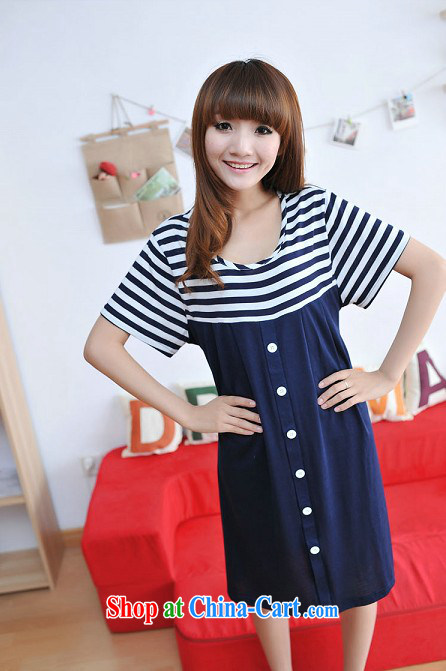 would like to heart Color cabinet 2014 cotton summer new Korean pregnant women dress streaks pregnant women dress front tie pregnant women dress 1117 ll blue striped XL pictures, price, brand platters! Elections are good character, the national distribution, so why buy now enjoy more preferential! Health