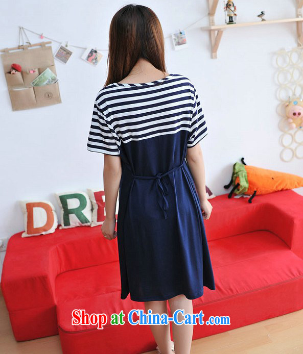 would like to heart Color cabinet 2014 cotton summer new Korean pregnant women dress streaks pregnant women dress front tie pregnant women dress 1117 ll blue striped XL pictures, price, brand platters! Elections are good character, the national distribution, so why buy now enjoy more preferential! Health