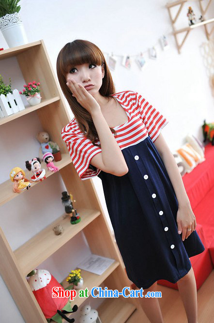 would like to heart Color cabinet 2014 cotton summer new Korean pregnant women dress streaks pregnant women dress front tie pregnant women dress 1117 ll blue striped XL pictures, price, brand platters! Elections are good character, the national distribution, so why buy now enjoy more preferential! Health