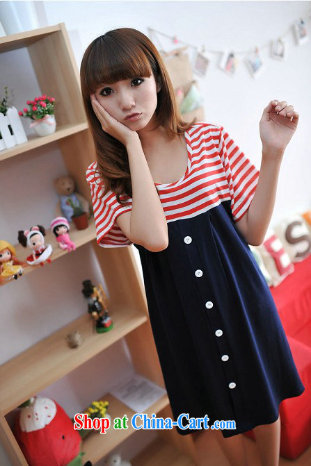 would like to heart Color cabinet 2014 cotton summer new Korean pregnant women dress streaks pregnant women dress front tie pregnant women dress 1117 ll blue striped XL pictures, price, brand platters! Elections are good character, the national distribution, so why buy now enjoy more preferential! Health