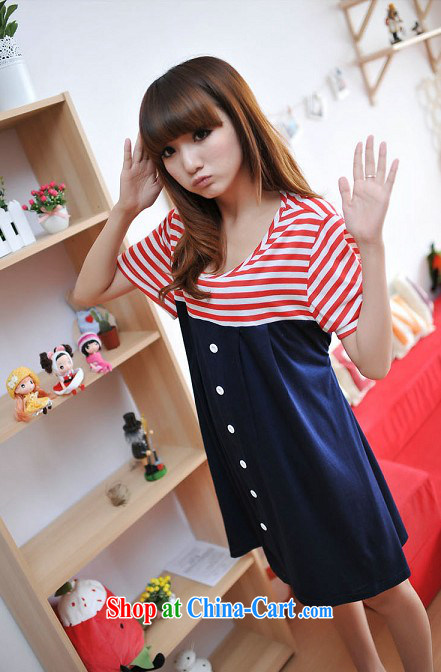 would like to heart Color cabinet 2014 cotton summer new Korean pregnant women dress streaks pregnant women dress front tie pregnant women dress 1117 ll blue striped XL pictures, price, brand platters! Elections are good character, the national distribution, so why buy now enjoy more preferential! Health